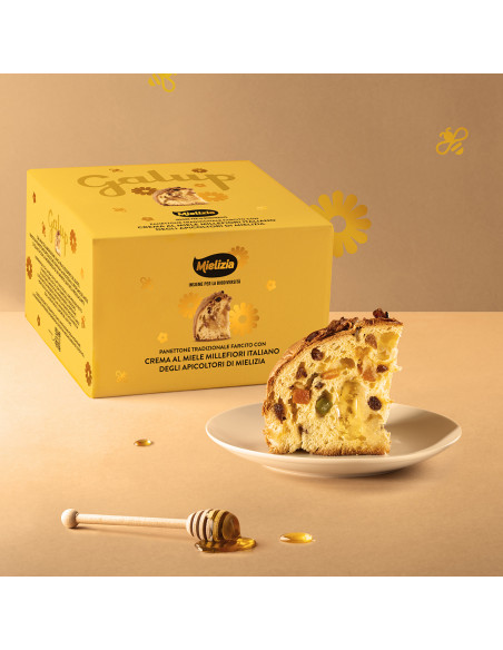Panettone with Italian wildflower honey cream (900g) Panettone with Italian wildflower honey cream (900g)