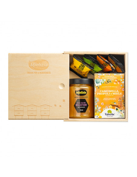 Box Set / Gift idea with Honey, Biscuits and Herbal Tea