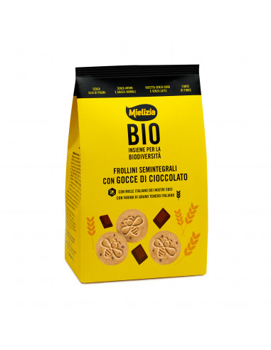 Organic semi-whole shortbread biscuit with...