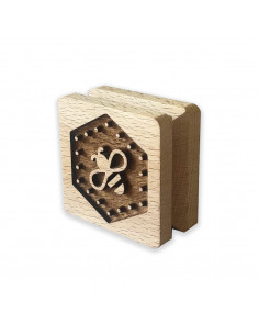 Wooden cookie stamp with...