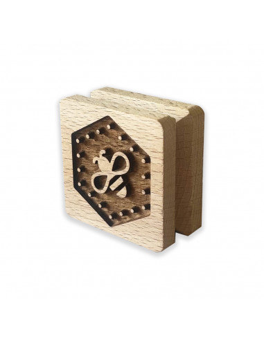 Timbro in legno per biscotti, con ape Mielizia