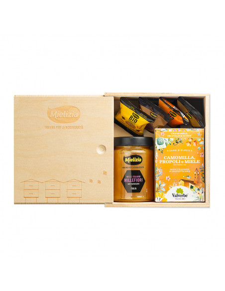 Box Set / Gift idea with Honey, Biscuits and Herbal Tea