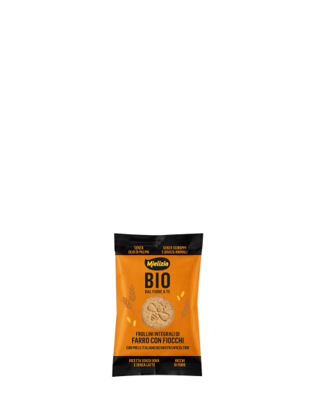 Organic wholegrain spelt shortbread biscuits with spelt flakes - 16g pack