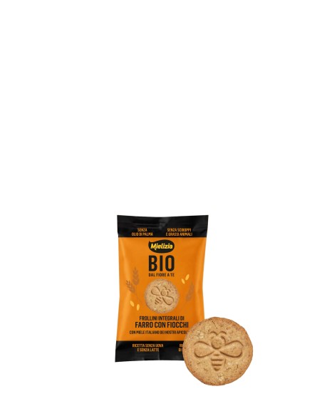 Organic wholegrain spelt shortbread biscuits with spelt flakes - 16g pack