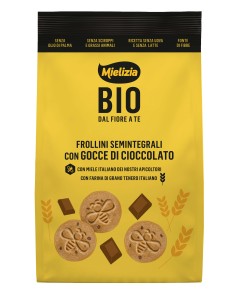 Frollini biologici semintegrali con gocce di cioccolato 250g