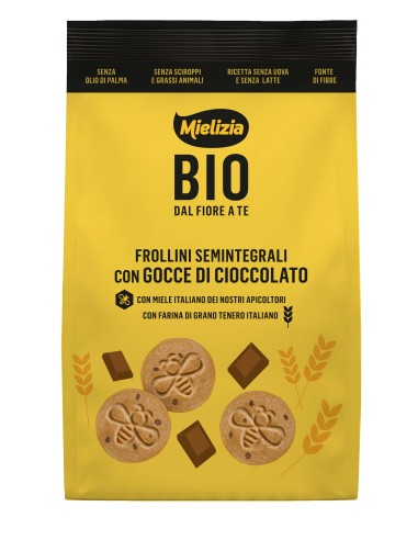 Frollini biologici semintegrali con gocce di cioccolato 250g